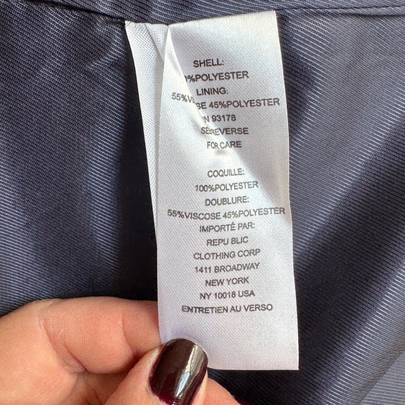 Women House of Harlow 1960 Double Breasted Navy Tweed Blazer Jacket Lined Small - Picture 6 of 7